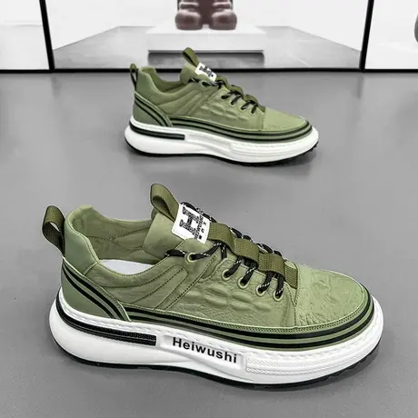 男鞋夏季运动跑步防滑厚底2024新款潮牌透气男士莆田休闲阿甘板鞋商品大图