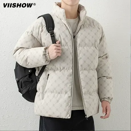 VIISHOW冬季新款棉衣男宽松立领加厚保暖棉羽绒棉服外套潮流棉衣商品大图