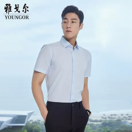 雅戈尔 官方商务2024春夏男士衬衣短袖衬衫免烫商品大图