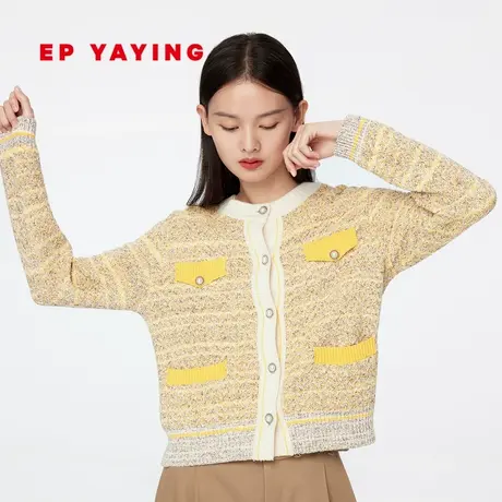 [小香风]EP YAYING雅莹女装 撞色交织毛针织衫 商场同款9106A图片