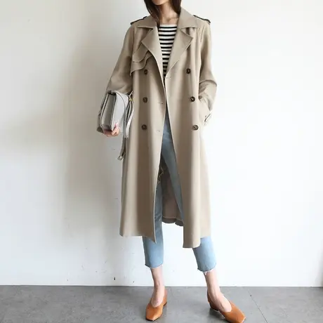 【清仓到手仅需119元】女士韩版气质淑女长款风衣中长款春秋外套图片