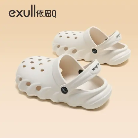 exull依思Q凉鞋女夏季外穿2023新款沙滩防滑厚底护士包头洞洞凉鞋商品大图