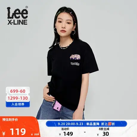 LeeXLINE23新品舒适男友版3D印花多色女短袖T恤LWT0055523RX图片