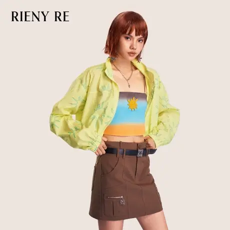 RIENYRE防晒衣女夏季2023新款薄款透气短款防晒服宽松休闲短外套商品大图