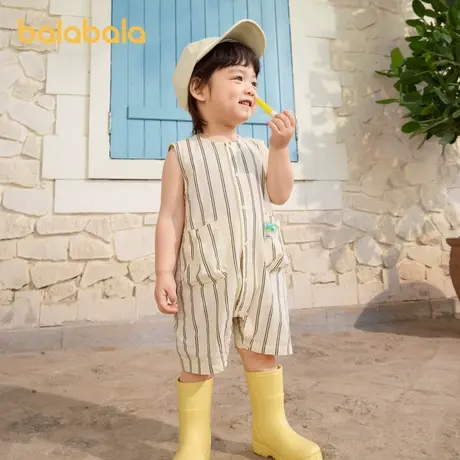 巴拉巴拉婴儿衣服男童连体衣女童爬服哈衣2024新款夏季洋气时髦潮图片