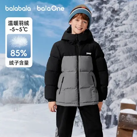 巴拉巴拉balaOne童装儿童羽绒服男女童厚外套冬季2025新款亲子装商品大图