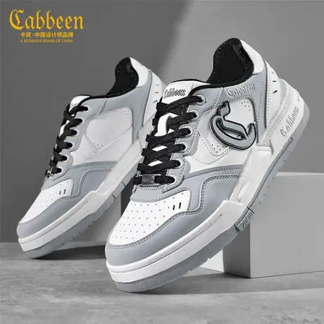 Cabbeen/卡宾男鞋2025秋季新款时尚软底增高舒适潮流男士休闲板鞋商品大图