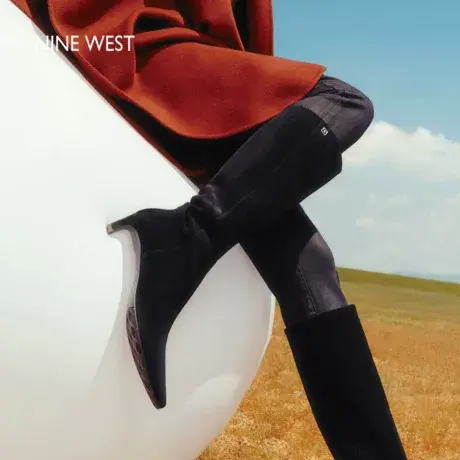 Nine West/玖熙尖头高跟长靴女2025秋冬季款细跟时装靴时尚长筒靴图片