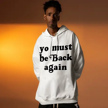 Nuthink美式国潮字母带帽重磅卫衣潮牌男宽松大码春季外套情侣款商品大图