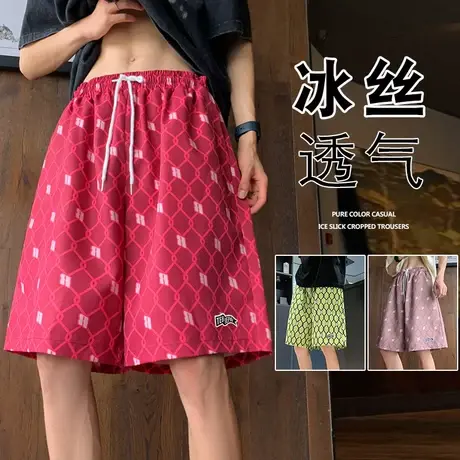 沙滩裤男款夏季速干泳裤薄款宽松可下水休闲潮流大裤衩五分短裤子商品大图