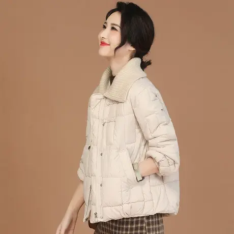 韩潮袭人娃娃领短款棉衣棉服女冬季新款棉袄厚外套设计感图片