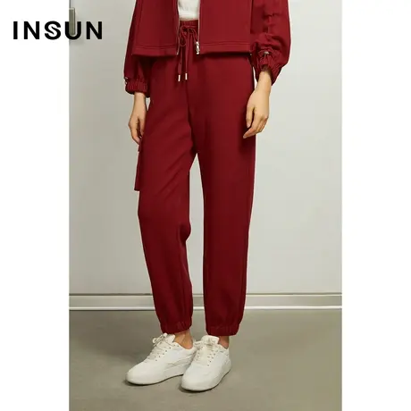 恩裳奥莱春季个性特殊工艺双层面料休闲裤图片