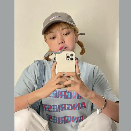 港风ins潮宽松bf新款韩版ulzzang盐系少女纯棉短袖T恤上衣chic商品大图