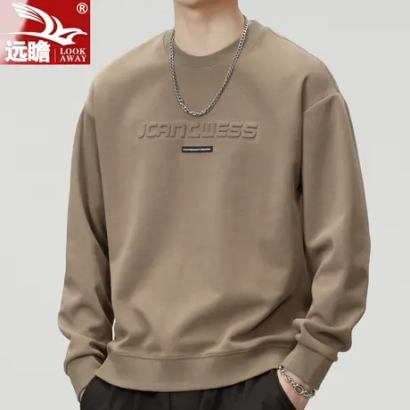 男士卫衣春秋季潮流百搭时尚圆领长袖上衣服时尚简约休闲T恤男款商品大图
