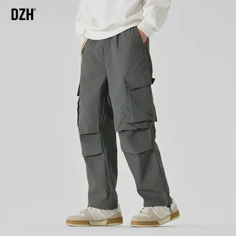 男士美式伞兵工装裤男直筒宽松休闲灰色裤子2024新款长裤百搭男裤商品大图