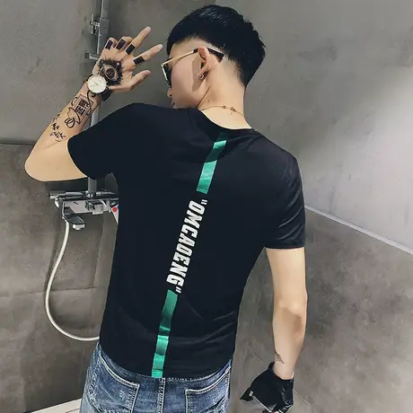夏季情侣装短袖t恤男les潮流社会时尚小伙半袖网红潮牌百搭体恤商品大图