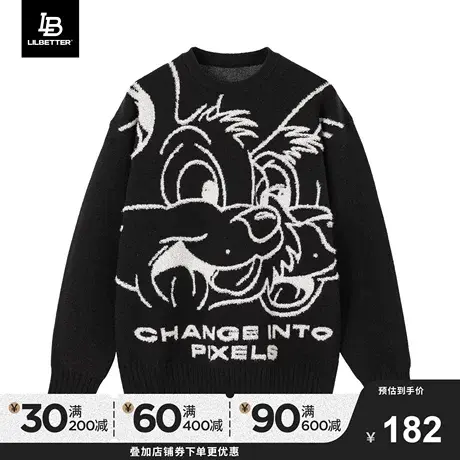 Lilbetter毛衣男冬季加厚潮牌打底针织衫慵懒高级感宽松毛线衣服商品大图