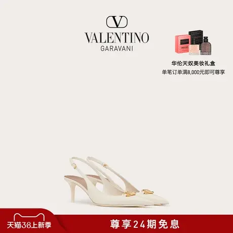【新品】华伦天奴VALENTINO女士 VLOGO 小牛皮后系带高跟鞋图片