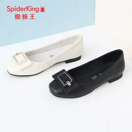 SPIDER KING/蜘蛛王工作鞋女真皮2023春商场新款单鞋皮鞋软底上班商品大图