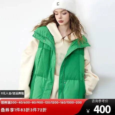 妖精的口袋宽松羽绒马甲女2023冬季新款小个子宽松多巴胺无袖上衣图片