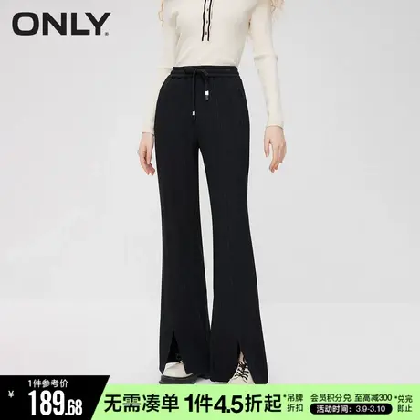 ONLY夏季休闲气质显瘦高腰喇叭裤休闲裤女|123314028商品大图