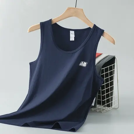 莫代尔棉男士背心夏季冰丝凉感运动健身速干坎肩跨栏篮球无袖吊带图片