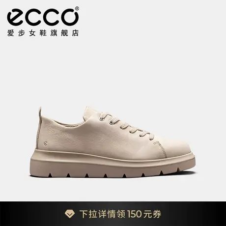 ECCO爱步女鞋皮鞋 英伦风乐福鞋单鞋通勤软底小白鞋 新潮216203图片