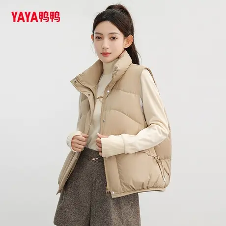 鸭鸭羽绒马甲女2023年冬季新款短款小个子休闲保暖时尚百搭外套W图片