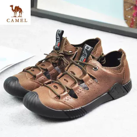 Camel/骆驼男鞋春夏新品时尚透气户外舒适耐磨休闲皮鞋A202380155商品大图