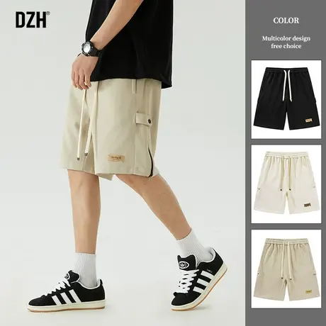 男士潮男短裤夏男五分裤男款夏季高级感垂感裤子美式高街中裤马裤商品大图