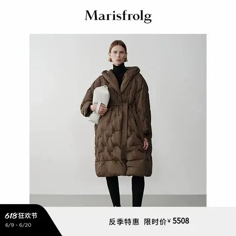 【时装羽绒】Marisfrolg玛丝菲尔冬廓形白鹅绒羽绒服外套商品大图