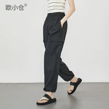 欧小仓芝士系列山系机能户外风 大口袋工装裤 超薄春夏凉感束口裤商品大图