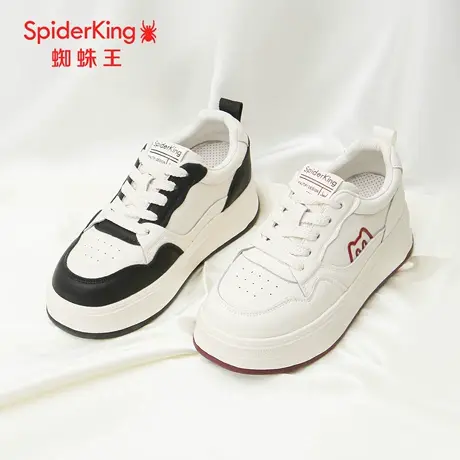 SPIDER KING/蜘蛛王正品女板鞋2025秋新款真皮运动休闲鞋防滑百搭图片
