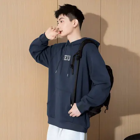 唐狮春秋新款卫衣男士连帽衫美式青少年外套上衣宽松酷潮TD图片