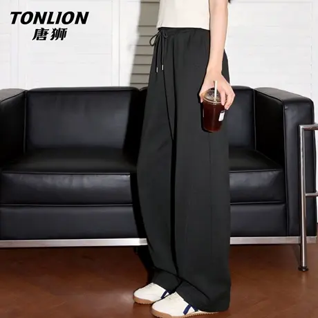 唐狮官方运动卫裤女2026新款春季美式慵懒阔腿裤显瘦休闲香蕉裤VC图片