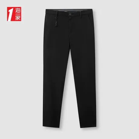 海一家舒适弹力中腰长裤2023秋季新款基础简约直筒休闲裤男商品大图