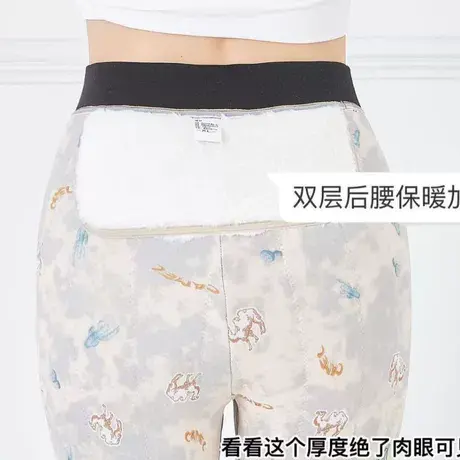 2023新款驼绒鲨鱼皮外穿棉裤护膝加绒加厚秋冬打底裤高腰保暖裤女图片