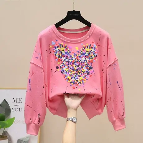 卫衣女设计感小众2023早秋新款韩版宽松洋气减龄慵懒风百搭上衣潮商品大图