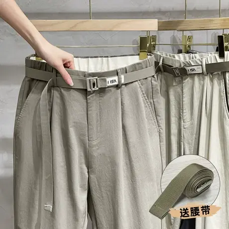 休闲男士九分西裤9分裤潮牌春秋季男装九分裤直筒小脚修身男裤子商品大图