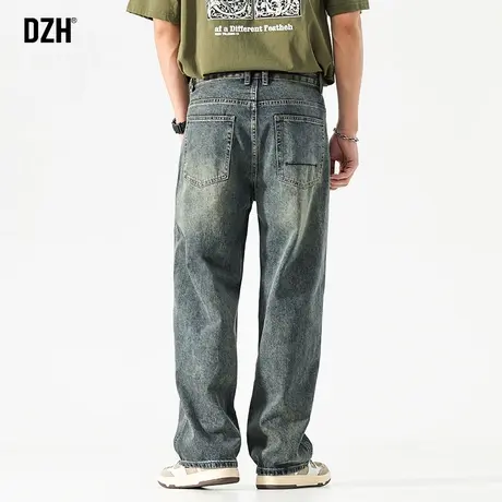 男士美式复古牛仔裤男直筒宽松潮牌男裤2023新款长裤秋季休闲裤男商品大图