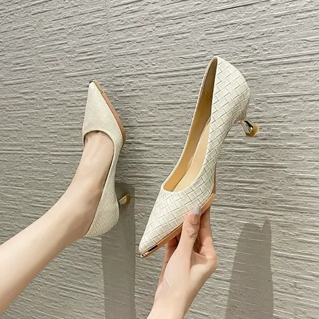 高跟鞋女设计感小众2024秋季新款法式气质高级感尖头细跟性感单鞋商品大图