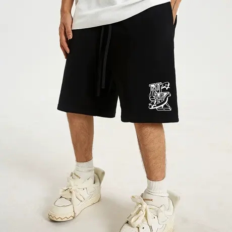 Nuthink美式高街潮流字母大码重磅370g短裤男潮牌ins宽松卫裤夏天商品大图