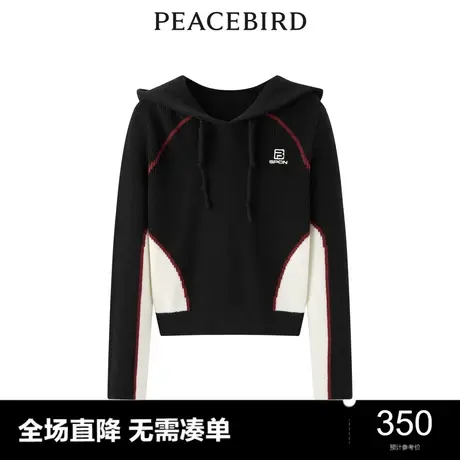 【商场同款】太平鸟女装2023冬季新款运动连帽套头毛衫A3EBD4328图片