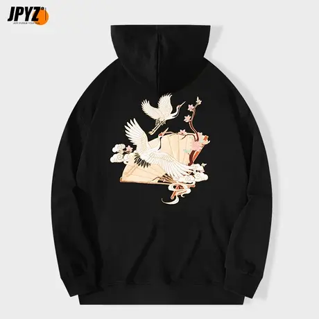 2022新款情侣春秋款连帽卫衣男士潮流宽松外套百搭休闲学院风上衣商品大图