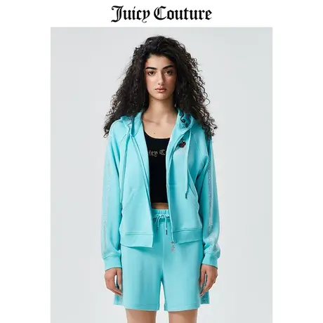 Juicy Couture橘滋外套女2023春季新款针织外套美式运动连帽夹克商品大图