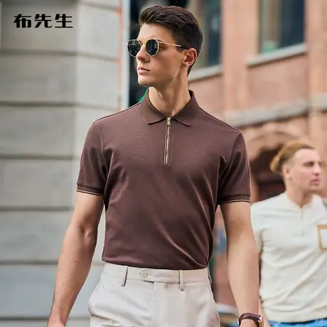 MrBu布先生凉感商务翻领T恤衫2023夏透气排汗男短袖体恤 AT12085商品大图