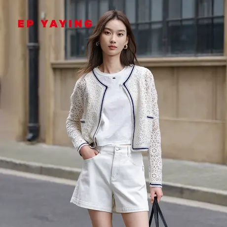 EP YAYING雅莹女装 重工小香风镂空绣花外套 2023秋冬新款1236A商品大图