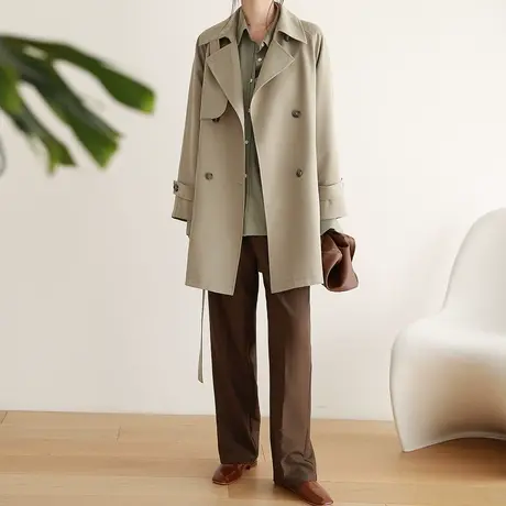 2023春季新款风衣外套小个子女短款chic今年流行上衣高级感图片