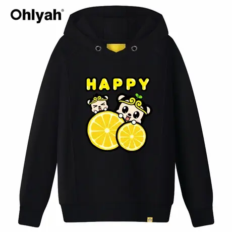 Ohlyah品牌宽松纯棉韩版连帽卫衣情侣女装学生印花套头外套潮上衣商品大图