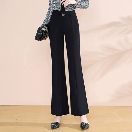 垂感西装裤微喇叭裤女秋季2023新款高腰显瘦长裤气质休闲职业裤子商品大图